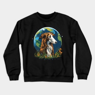 Borzoi Earth Day Crewneck Sweatshirt